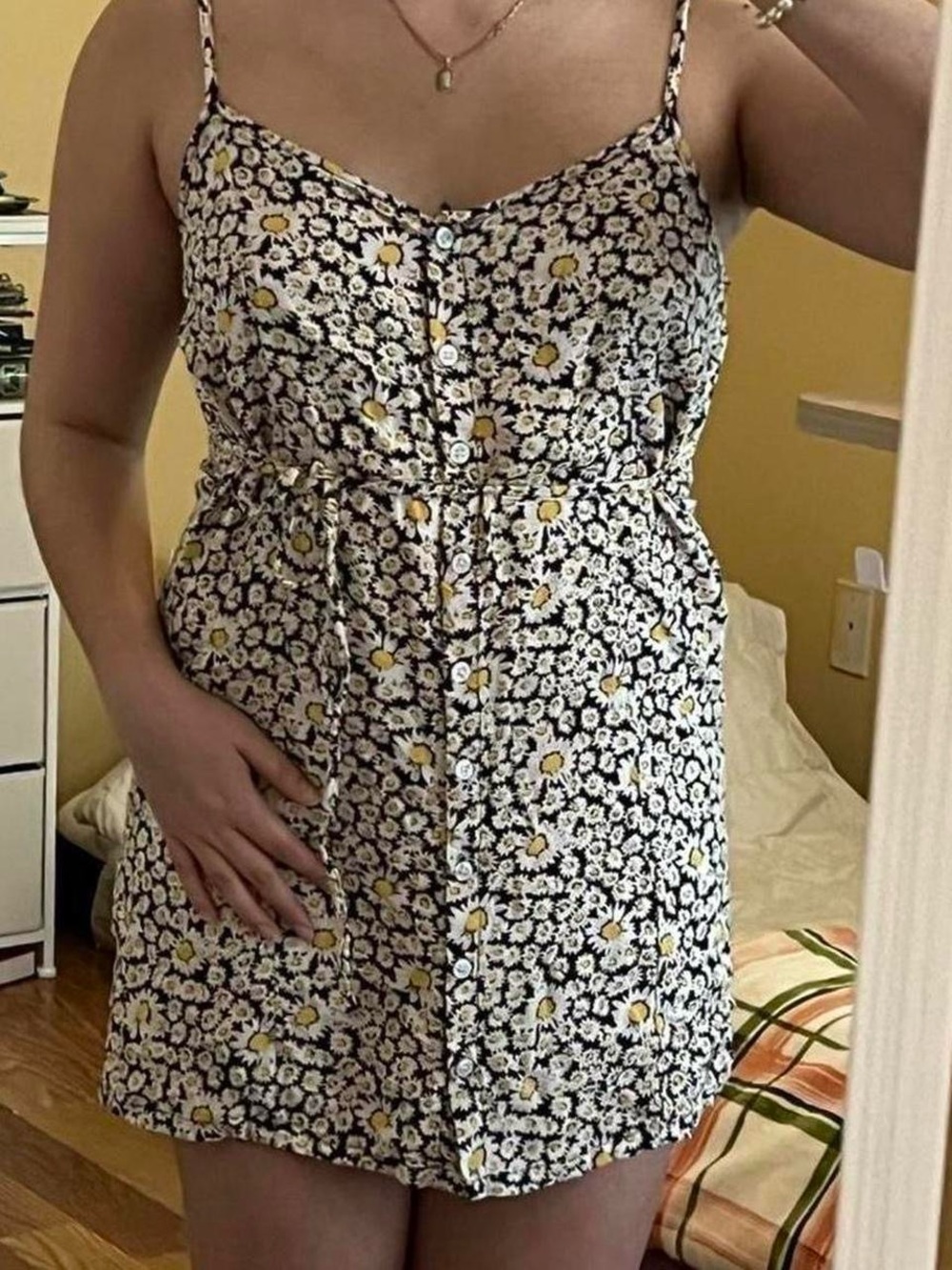 Daisy Floral Mini Cami Strap Dress Size Medium American Eagle